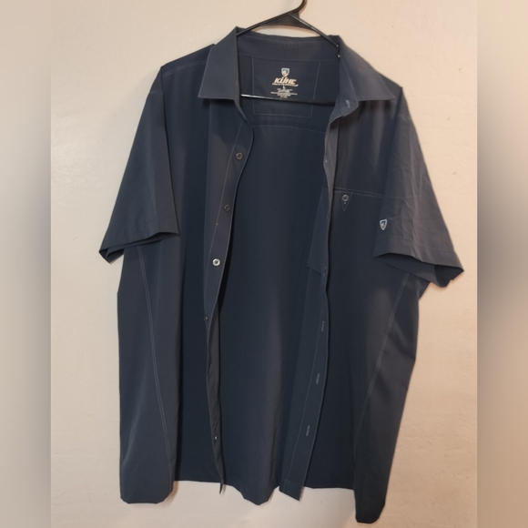 Kuhl Tufflex Men's Renegade Shirt Button Down Short Sleeves  Blue Size L Pre-own - Picture 5 of 12